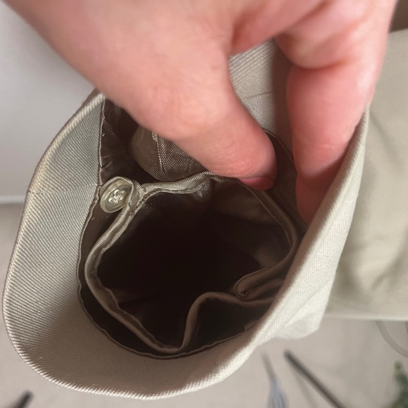 Vintage London Fog Mens Tan Trench Coat Zip Out Faux Fur Liner 38 Reg Beige - Picture 14 of 15